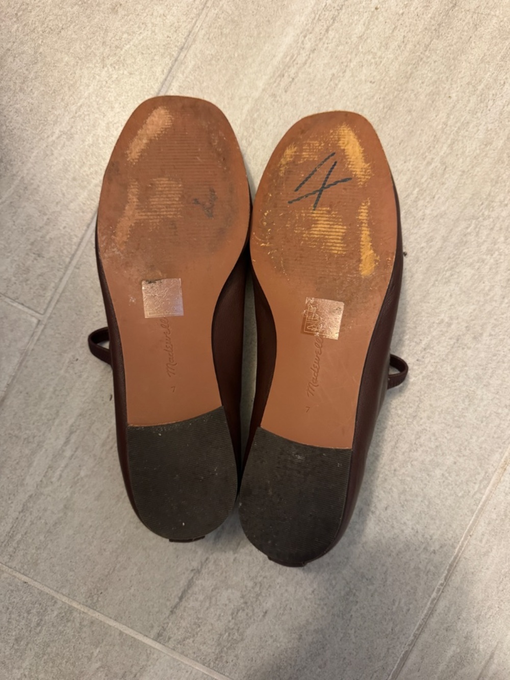 Madewell Greta Ballet Flats in Chocolate Raisin Leather Size 7 Shoes Timeless - Picture 16 of 16